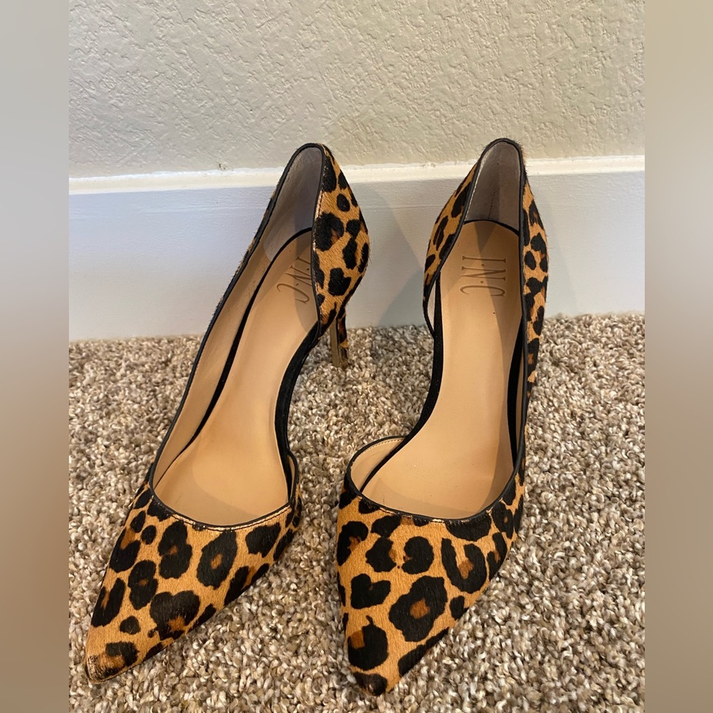 INC International Concepts Leopard Kenjay D’Orsay Pumps